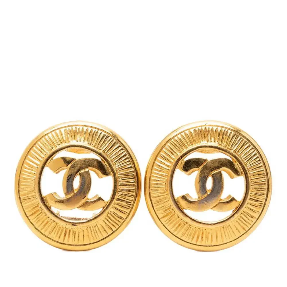 Chanel Cc Logo Clip-On Earrings Metal #256788C58B
